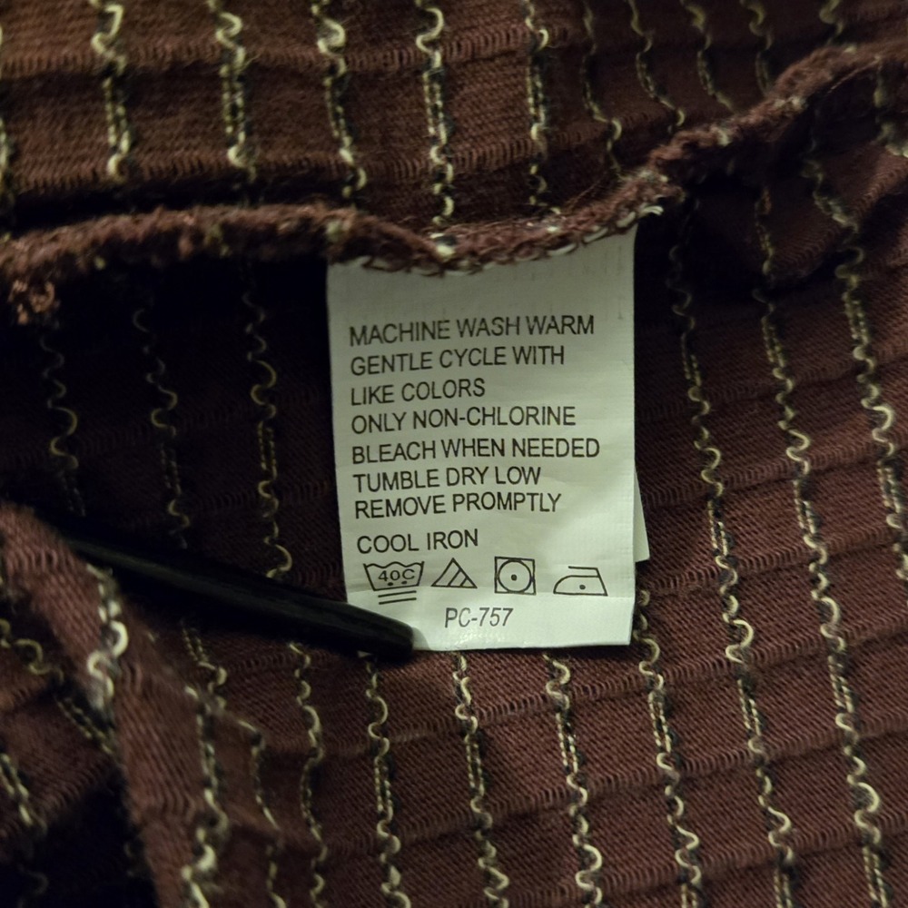 Arrow Burgundy Dashed‎ Pattern Short Sleeve Polo Casual Golf Shirt Mens 2XL - Picture 5 of 5